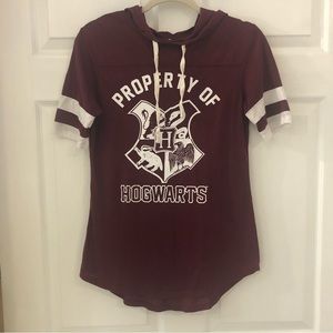 Hogwarts Lightweight Hooded T Shirt Juniors XS 3-5
